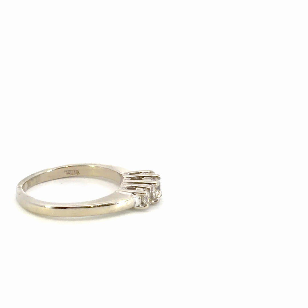 Past, Present, Future Diamond Engagement Ring