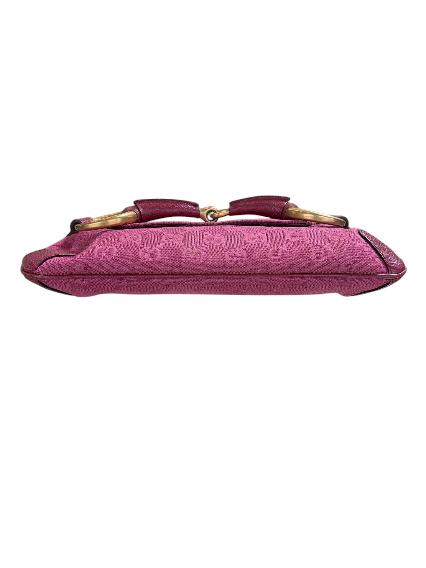 Pink Vintage GG Horsebit Shoulder Bag