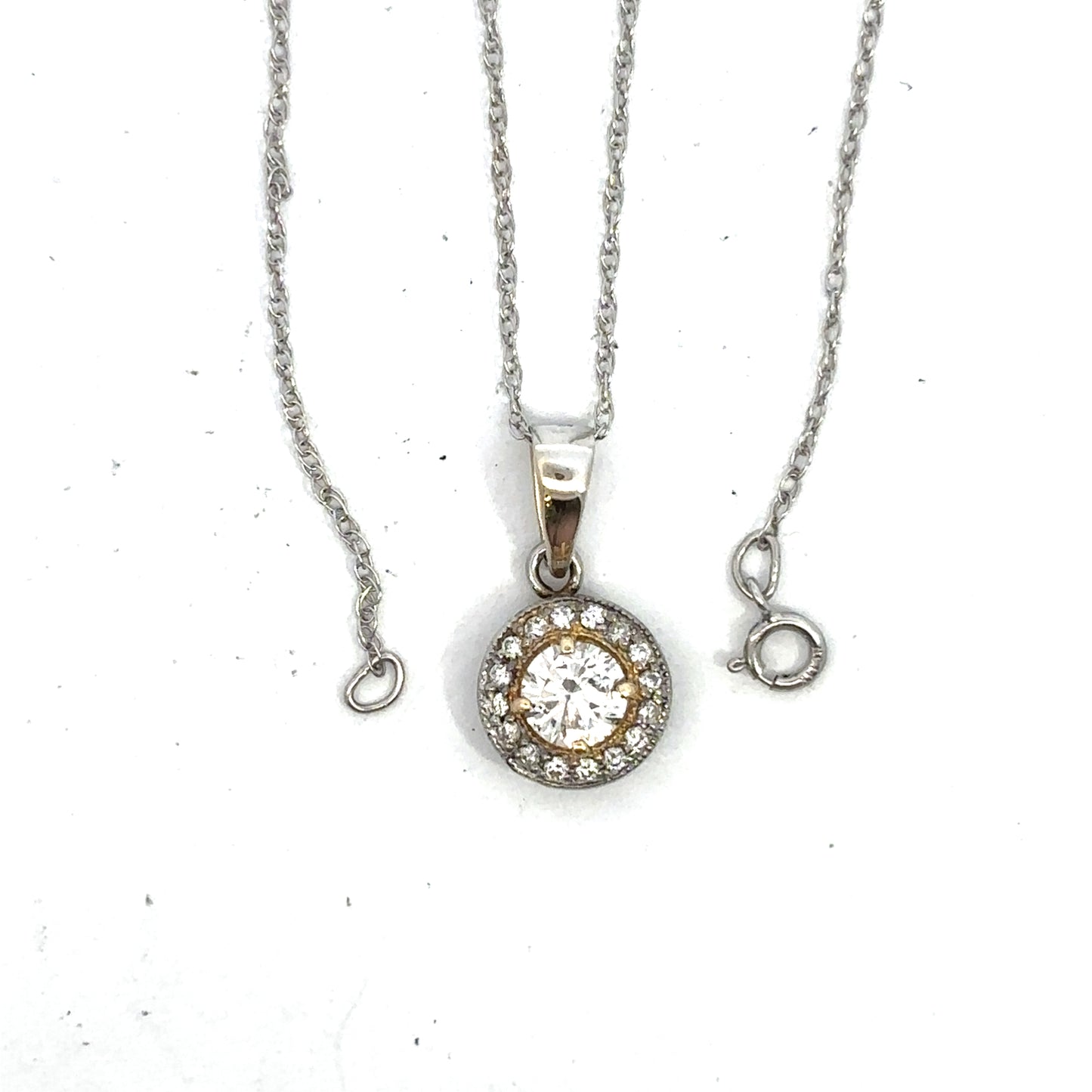 10KT Two Tone Diamond Necklace