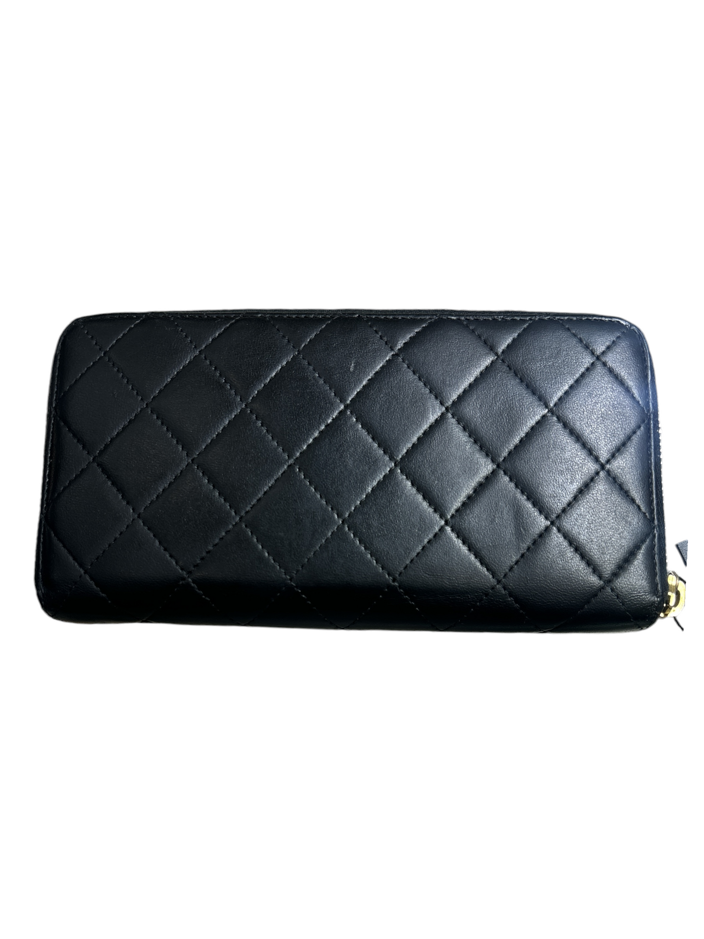 Quilted Leather Zipper wallet