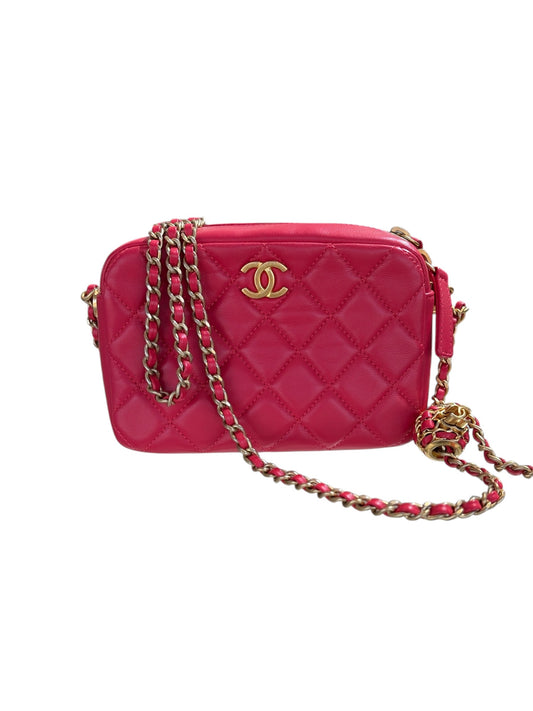 Red Pearl Crush Camera Crossbody