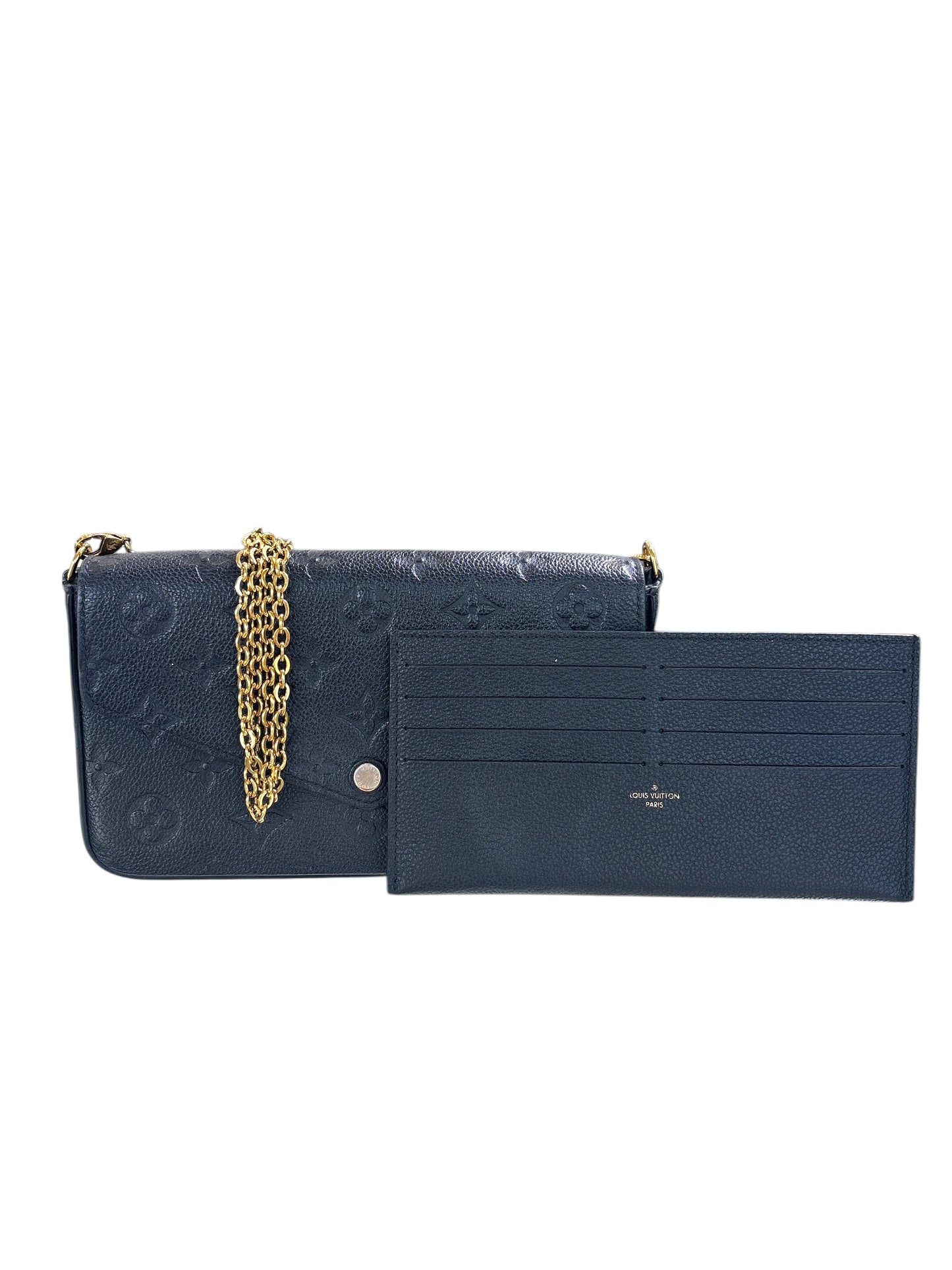 LV Black Empreinte Black Monogram Felicie Pochette