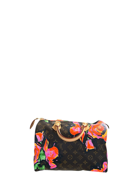 LV Monogram Roses Speedy 30