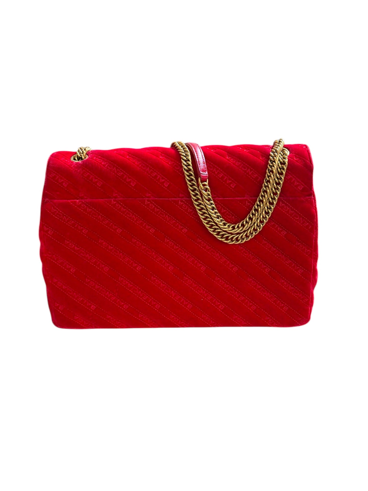 BB Chain Velvet Handbag