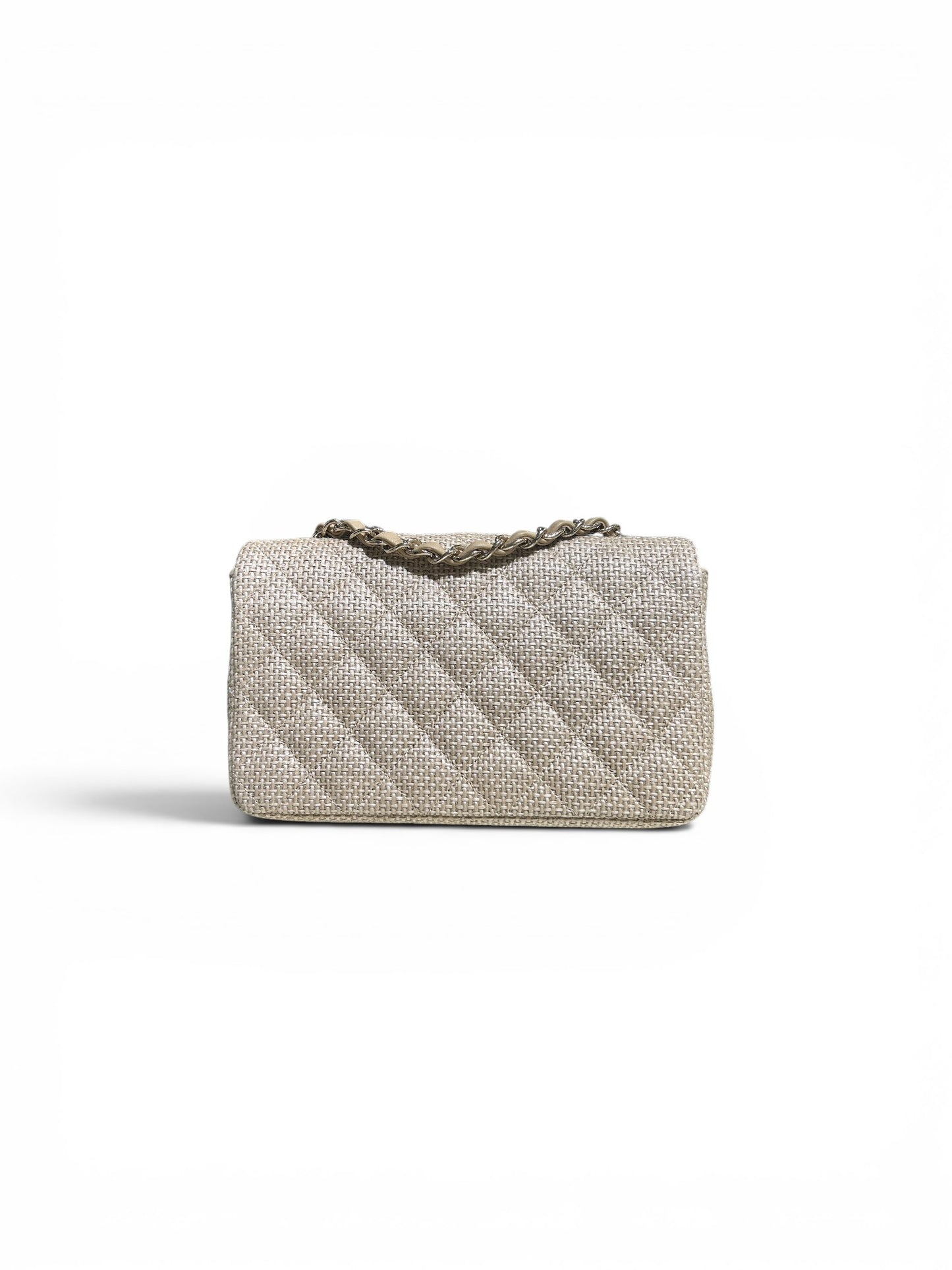 CC Mini Rectangular Flap Raffia
