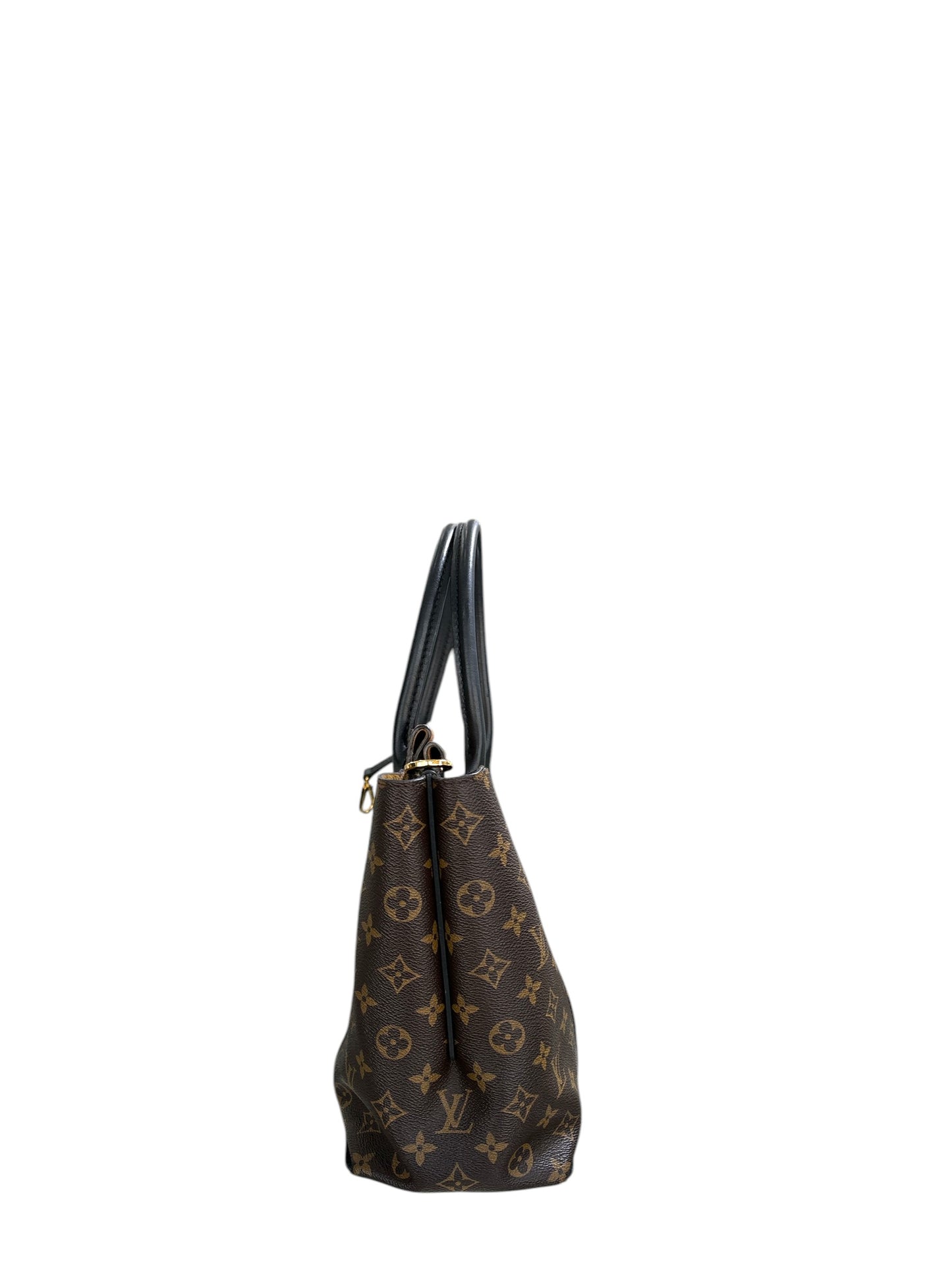 Monogram Cuir Orfevre Tote W PM Noisette