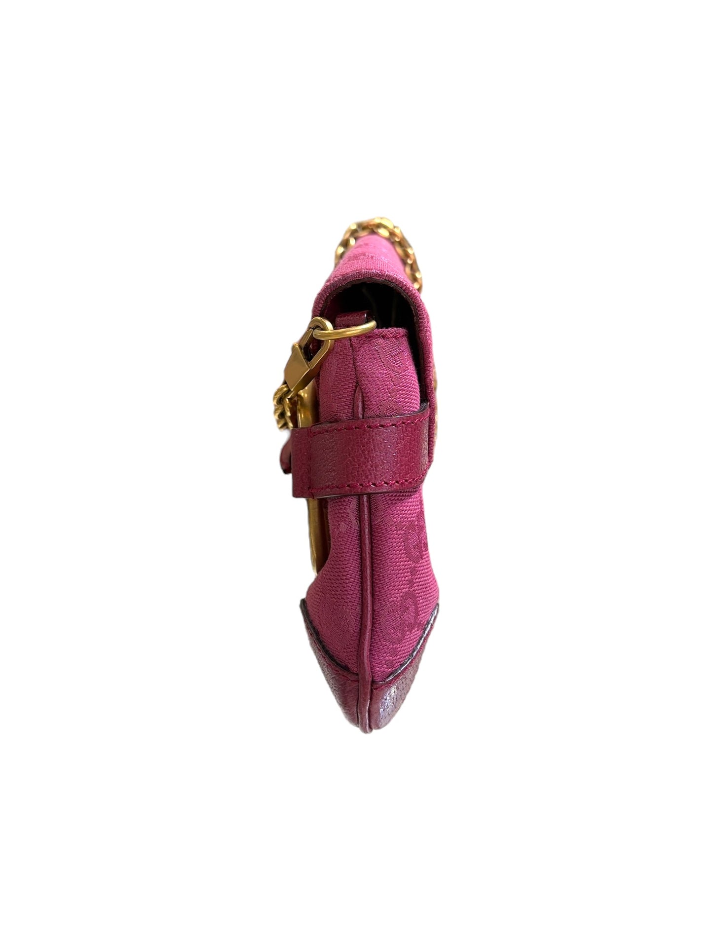 Pink Vintage GG Horsebit Shoulder Bag