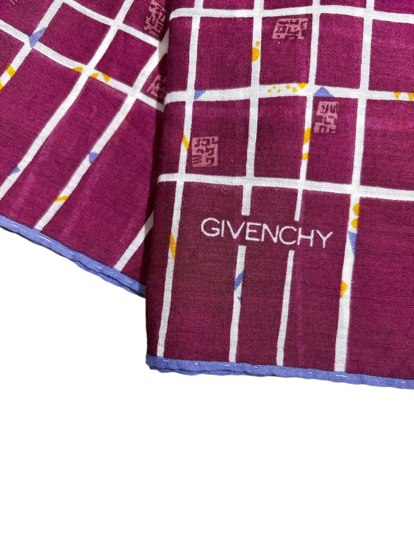 Plaid Print Burgundy Scarf
