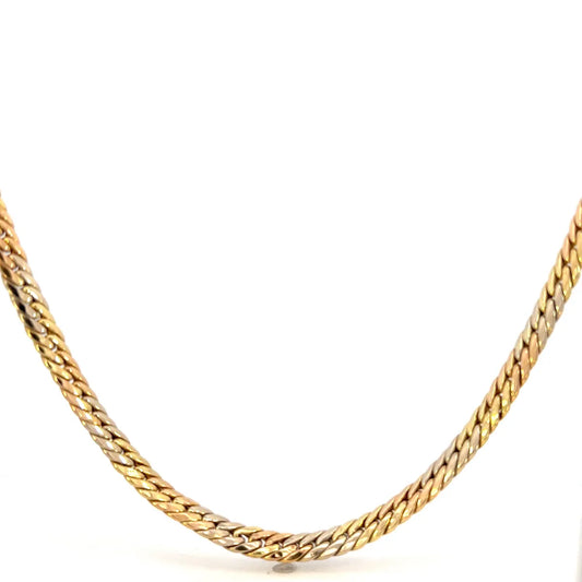 Tri-color Gold Cuban Chain