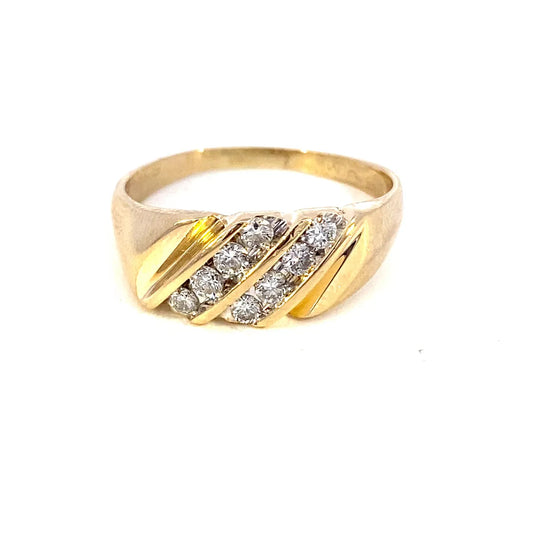 Men's Gold Diamond Ring