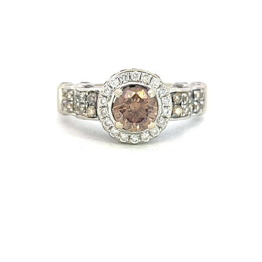 Diamond Halo Engagement Ring