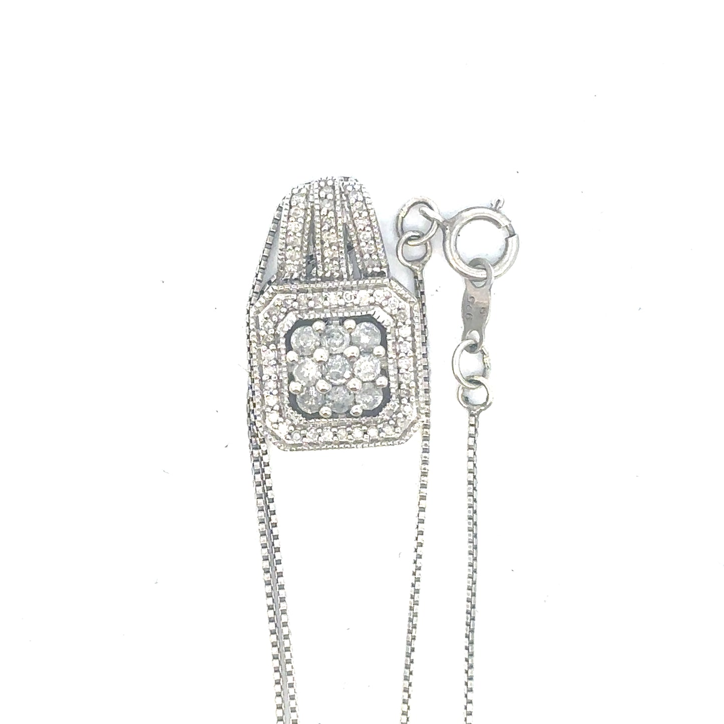 Silver Diamond Necklace