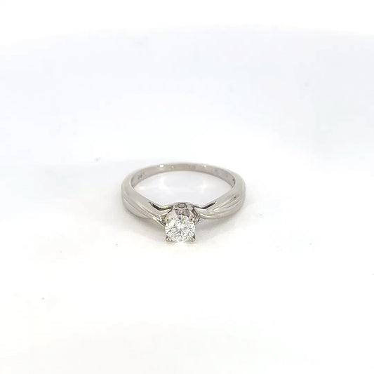 Gold Diamond Solitaire Engagement Ring