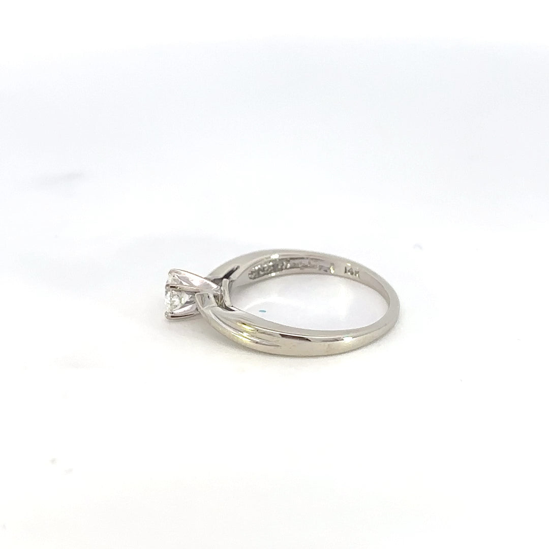 Gold Diamond Solitaire Engagement Ring