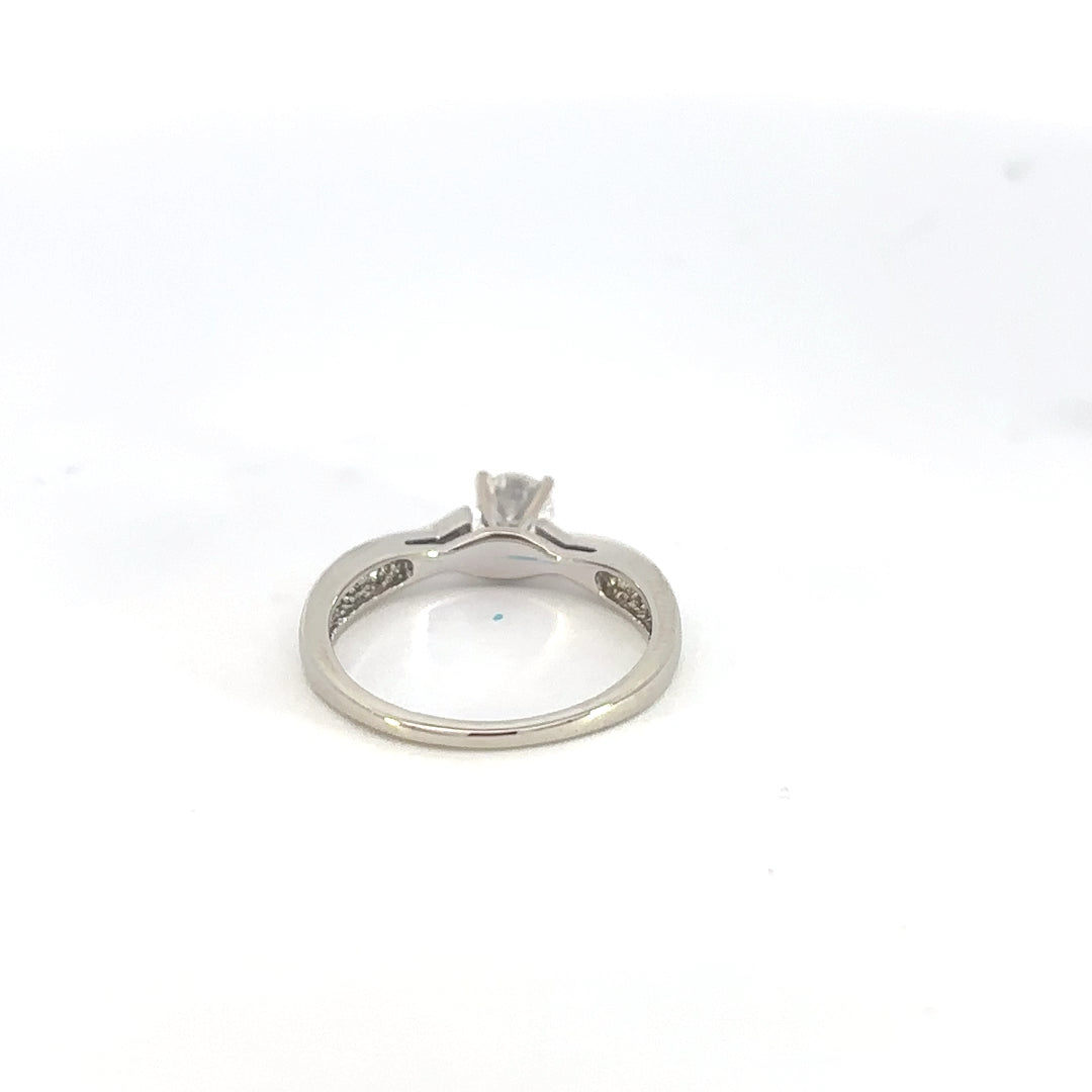 Gold Diamond Solitaire Engagement Ring