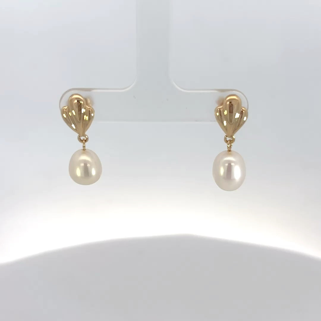 Gold & Pearl Earrings