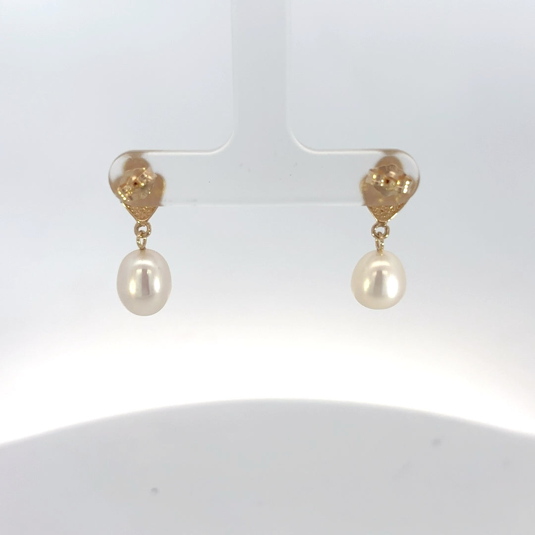 Gold & Pearl Earrings