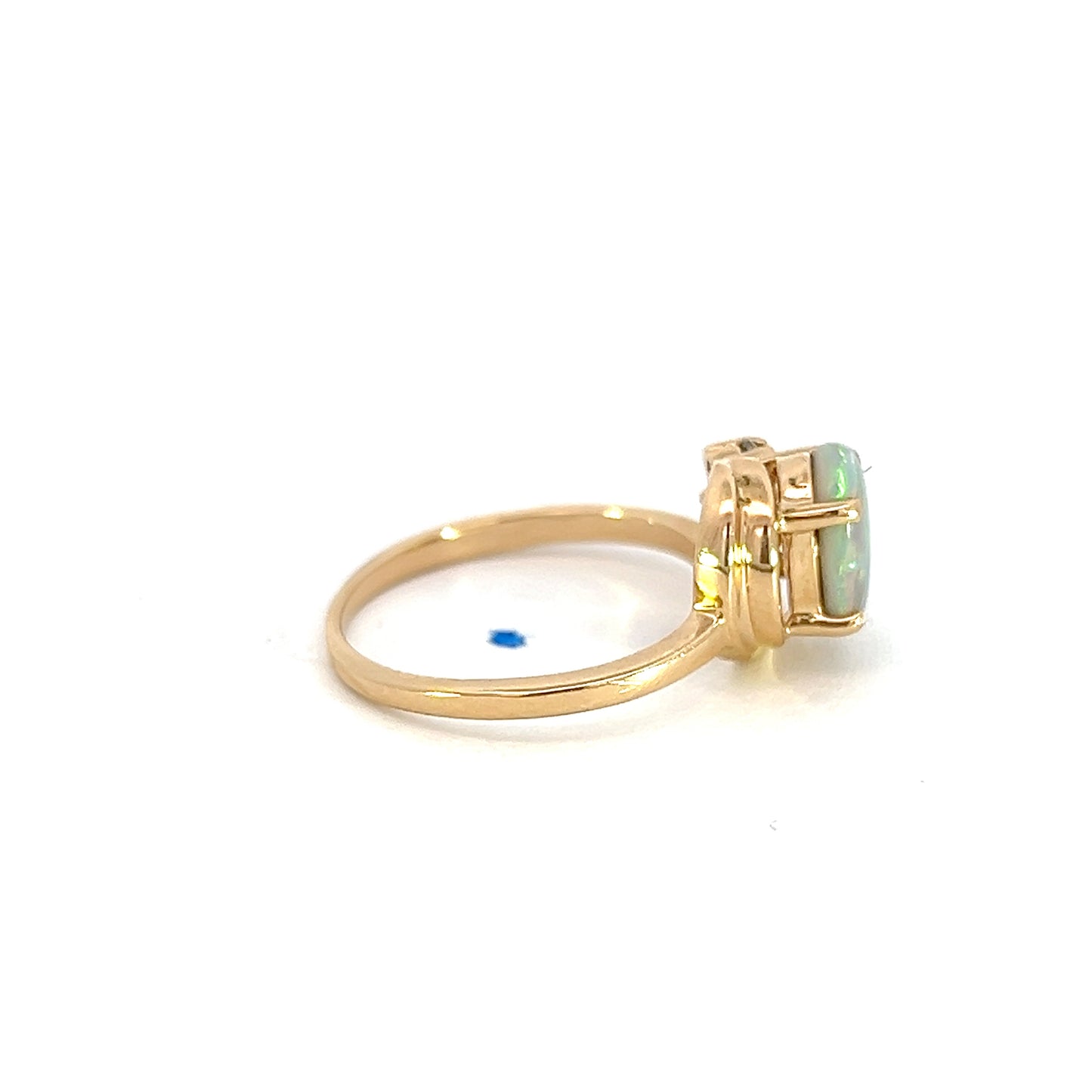 Opal, Sapphire, Diamond Swirl Ring