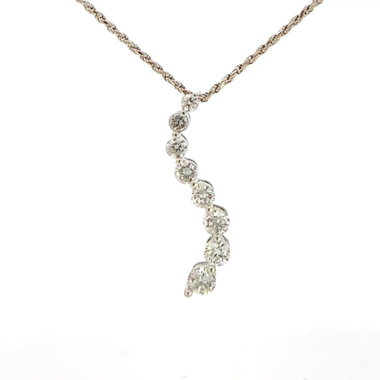 Diamond Journey Pendant Necklace