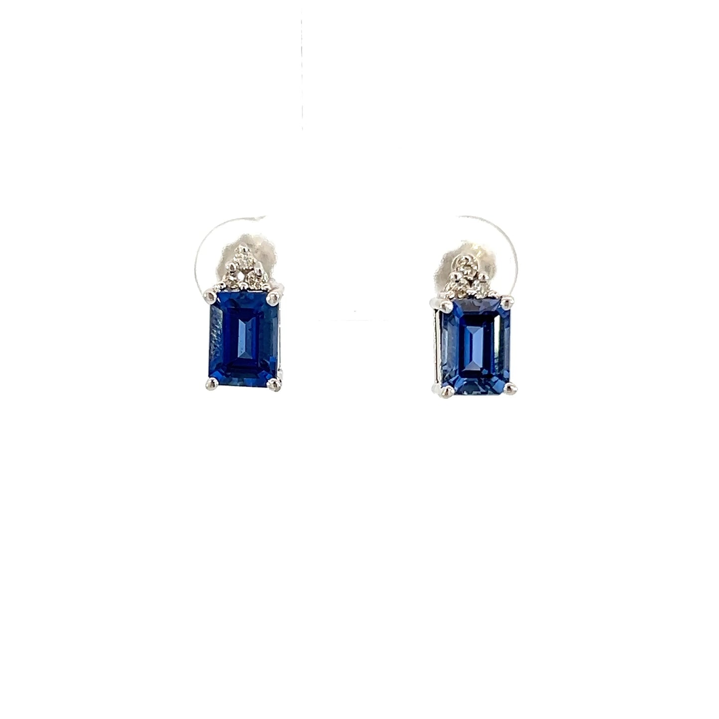 Lab Grown Sapphire Earrings