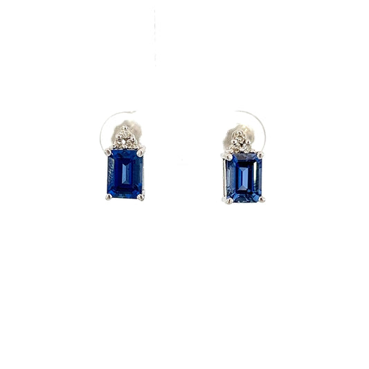 Lab Grown Sapphire Earrings