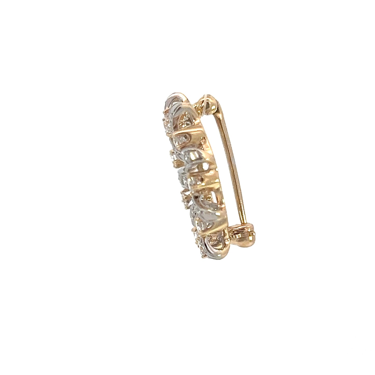Gold Diamond Wreath Brooch