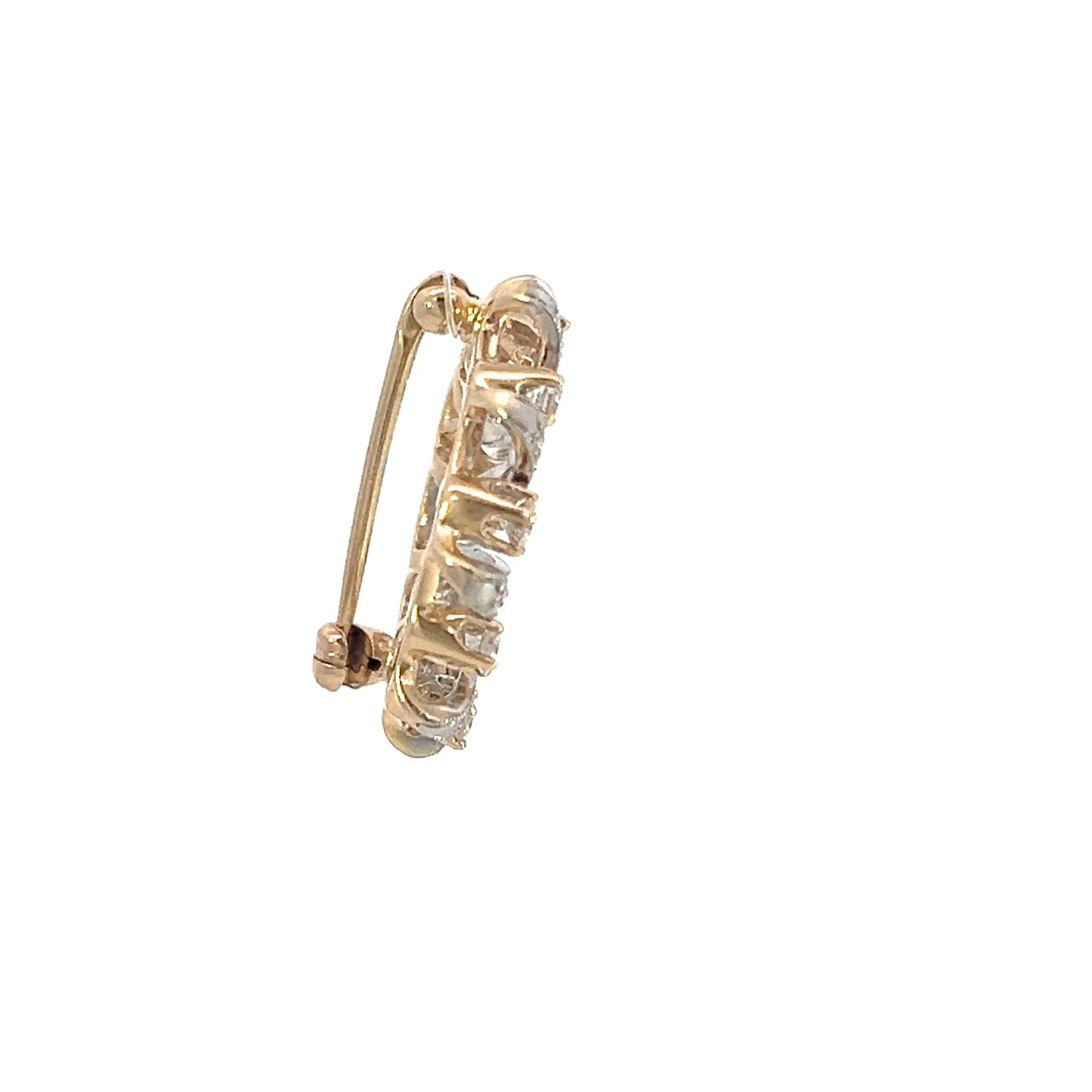 Gold Diamond Wreath Brooch