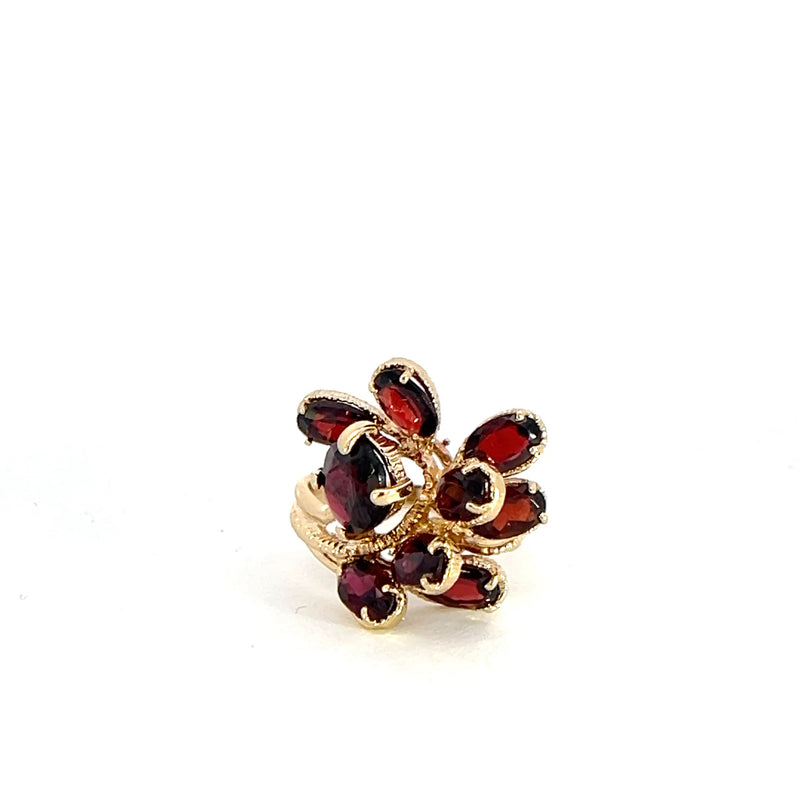 Garnet Cluster Ring