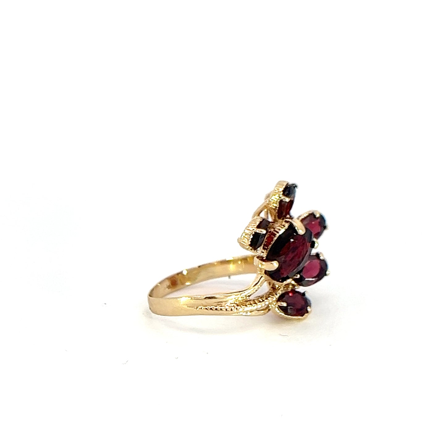 Garnet Cluster Ring