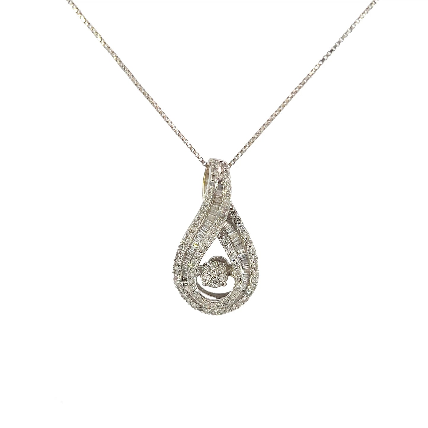 Gold Floating Diamond Necklace