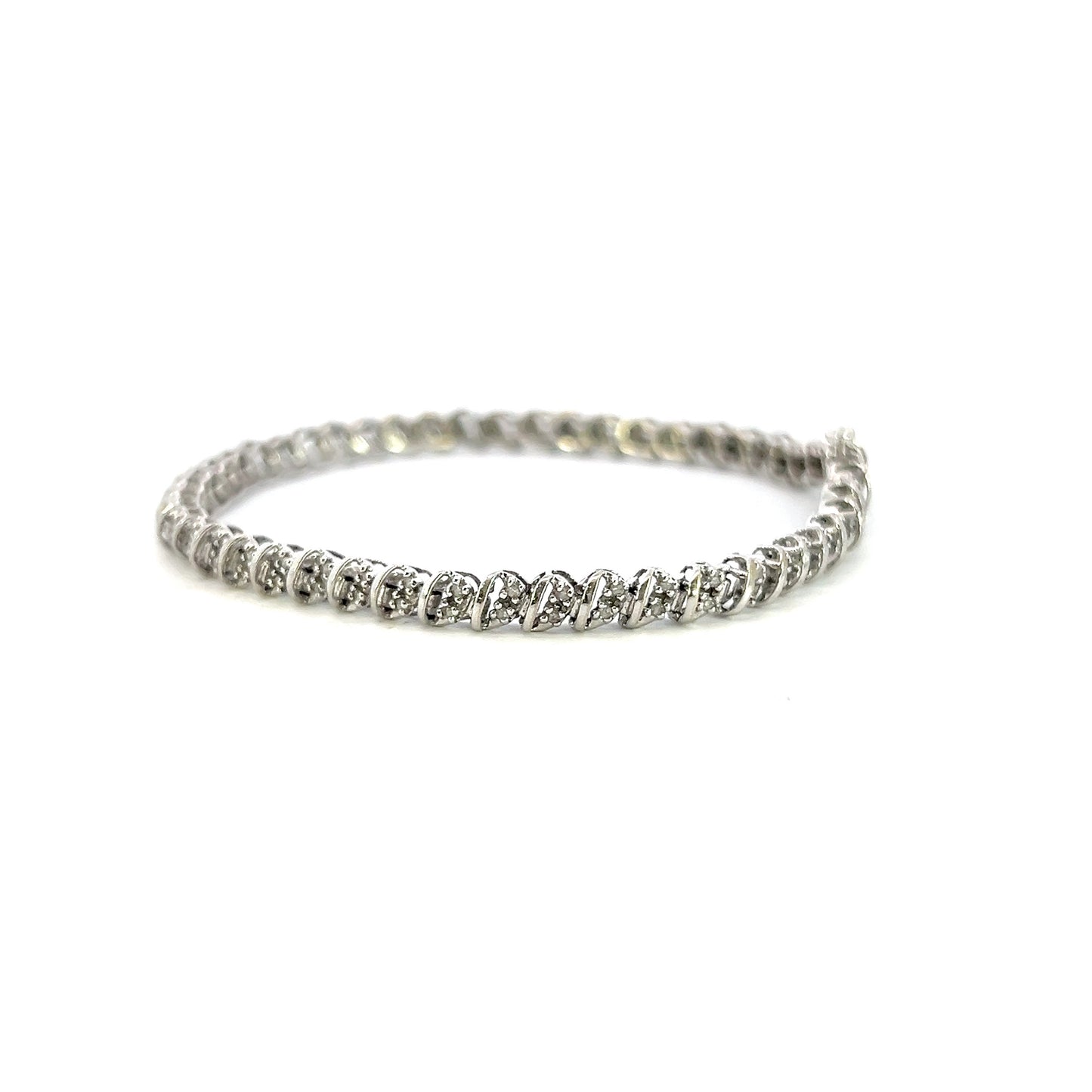 Gold & Diamond S Link Bracelet