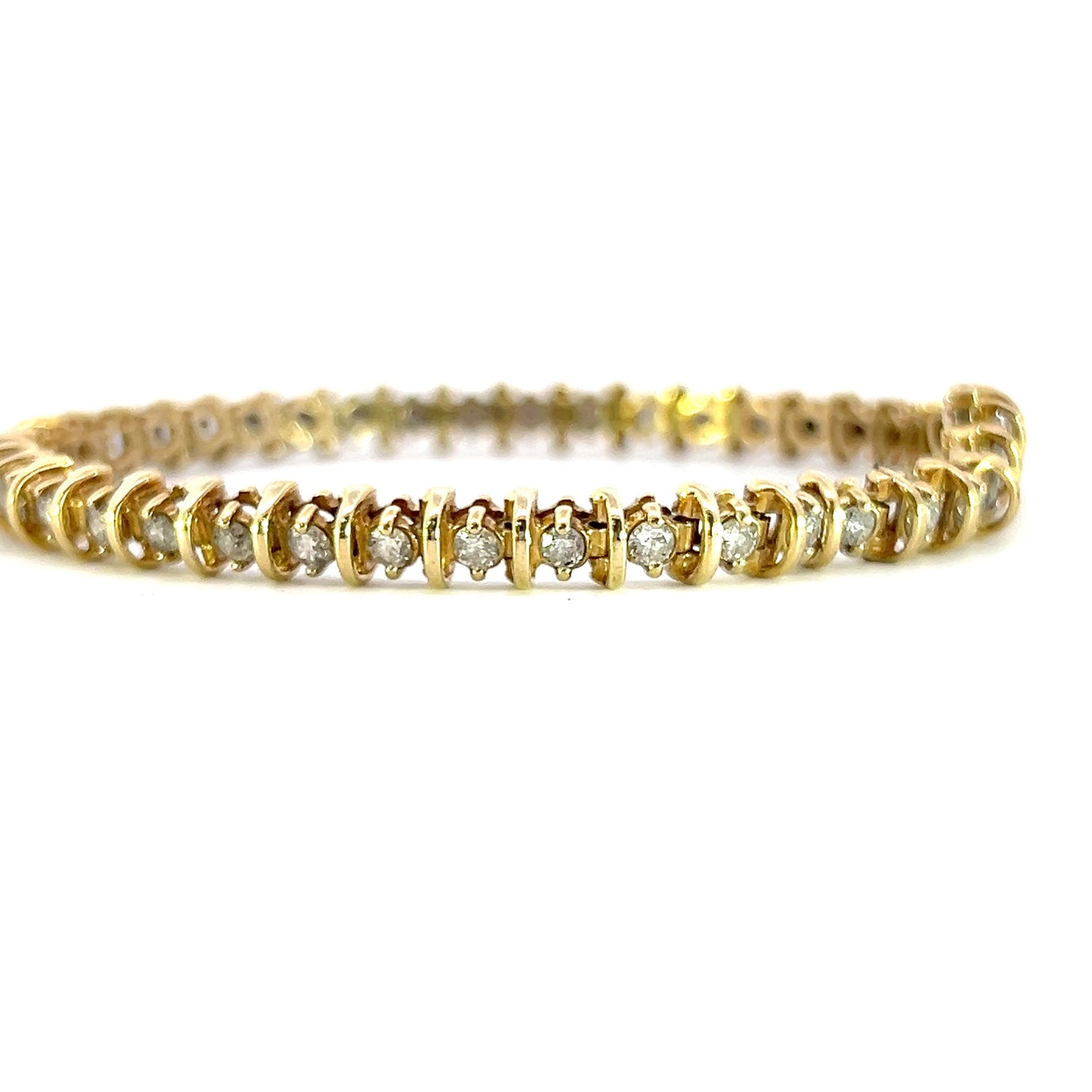 Diamond and Gold Tennis Bracelet