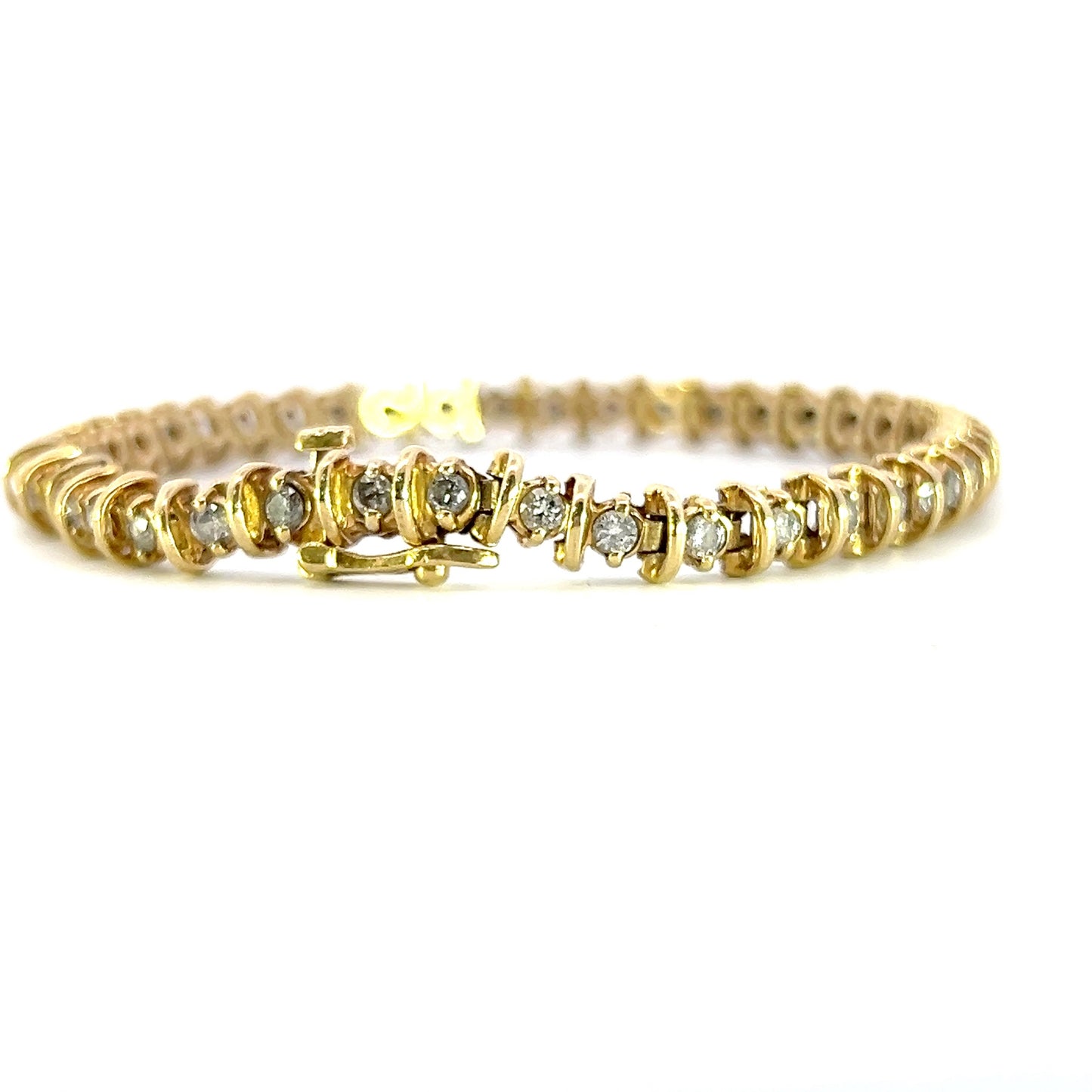 Diamond and Gold Tennis Bracelet