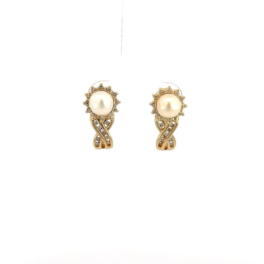 Gold J-Style Earrings