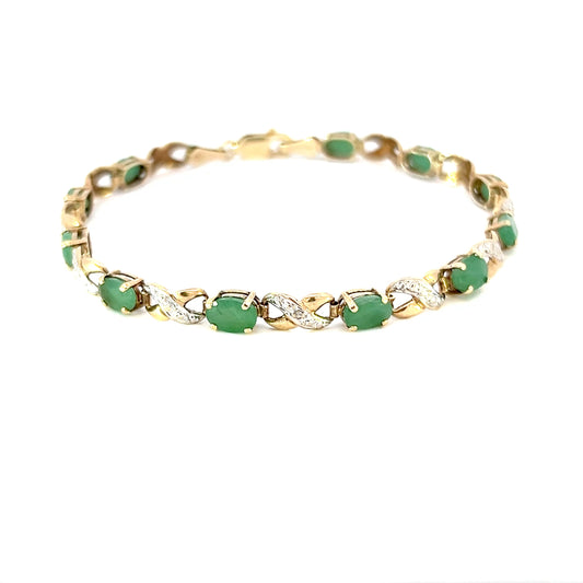 Gold Emerald Bracelet