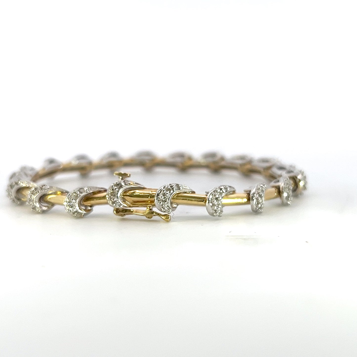 Gold and Diamond Link Bracelet