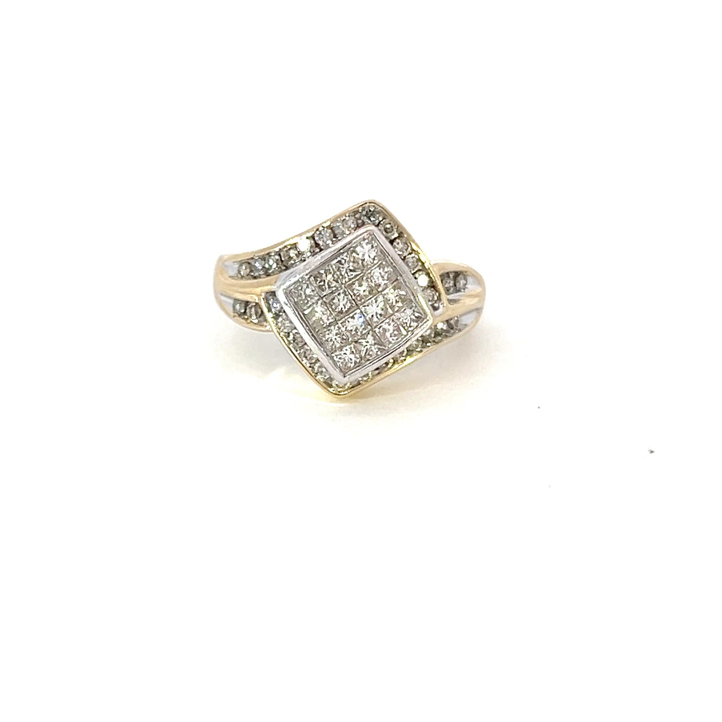 Gold and Diamond Fashion Ring