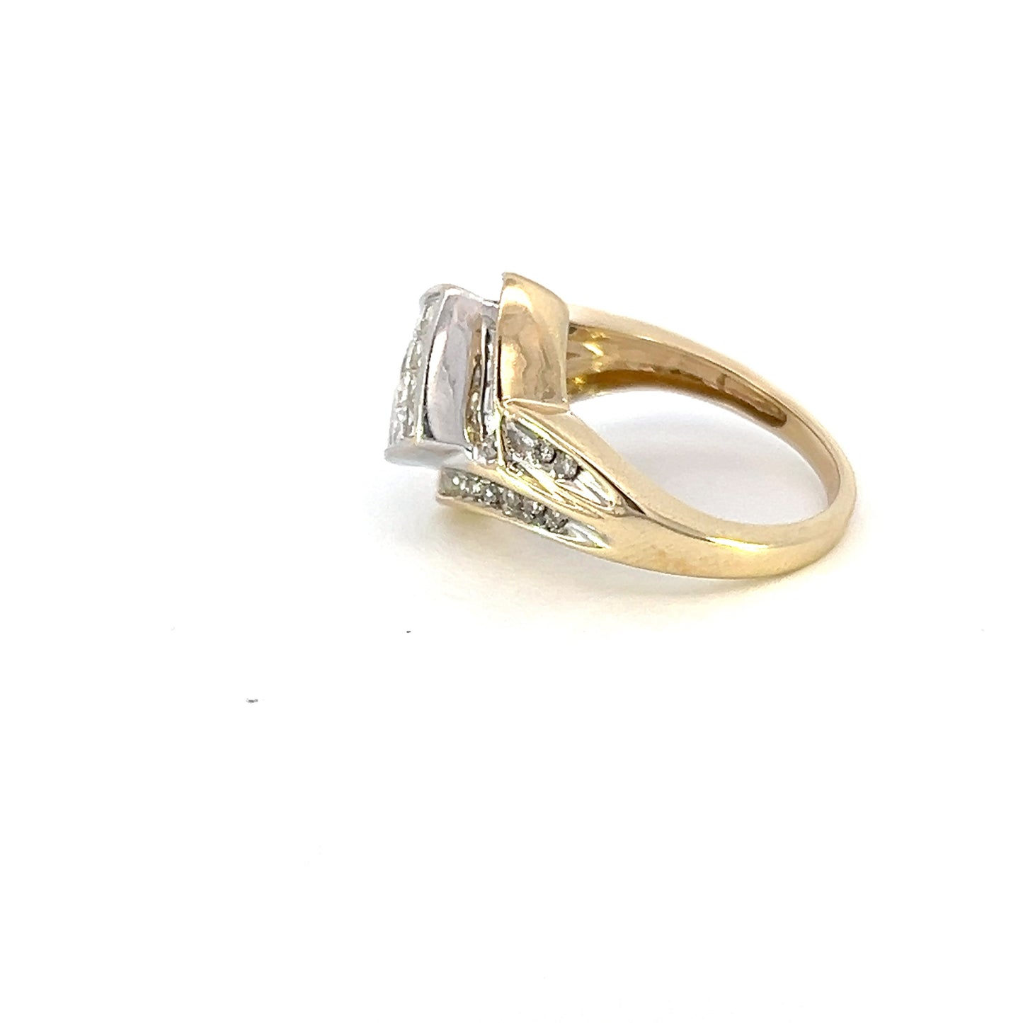 Gold and Diamond Fashion Ring