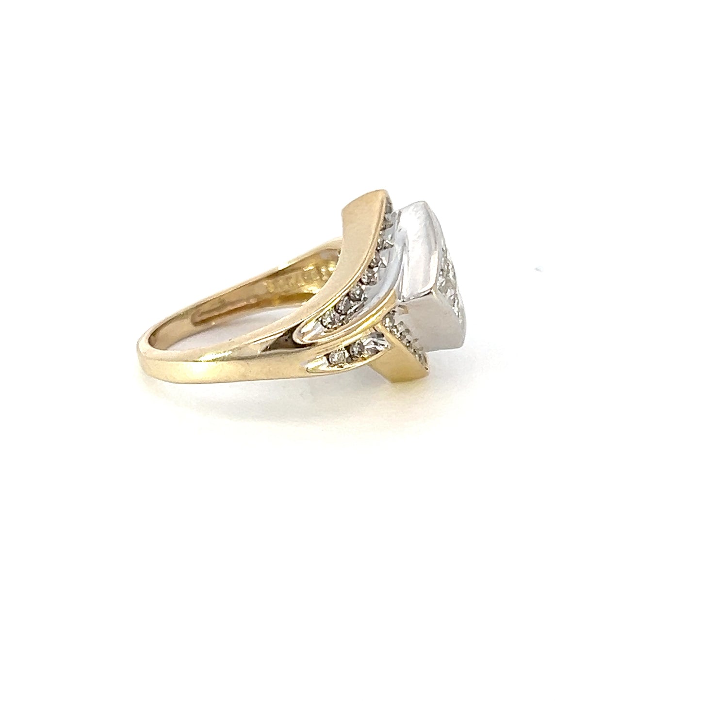 Gold and Diamond Fashion Ring