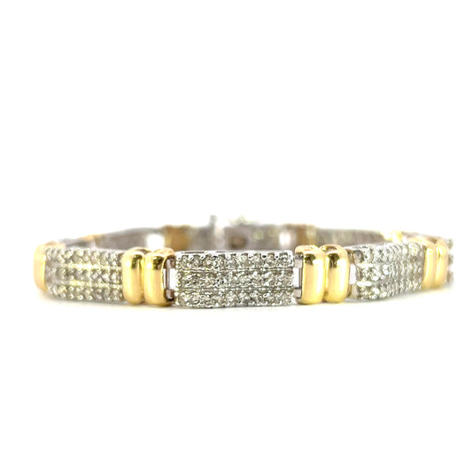 Diamond and Gold Link Bracelet