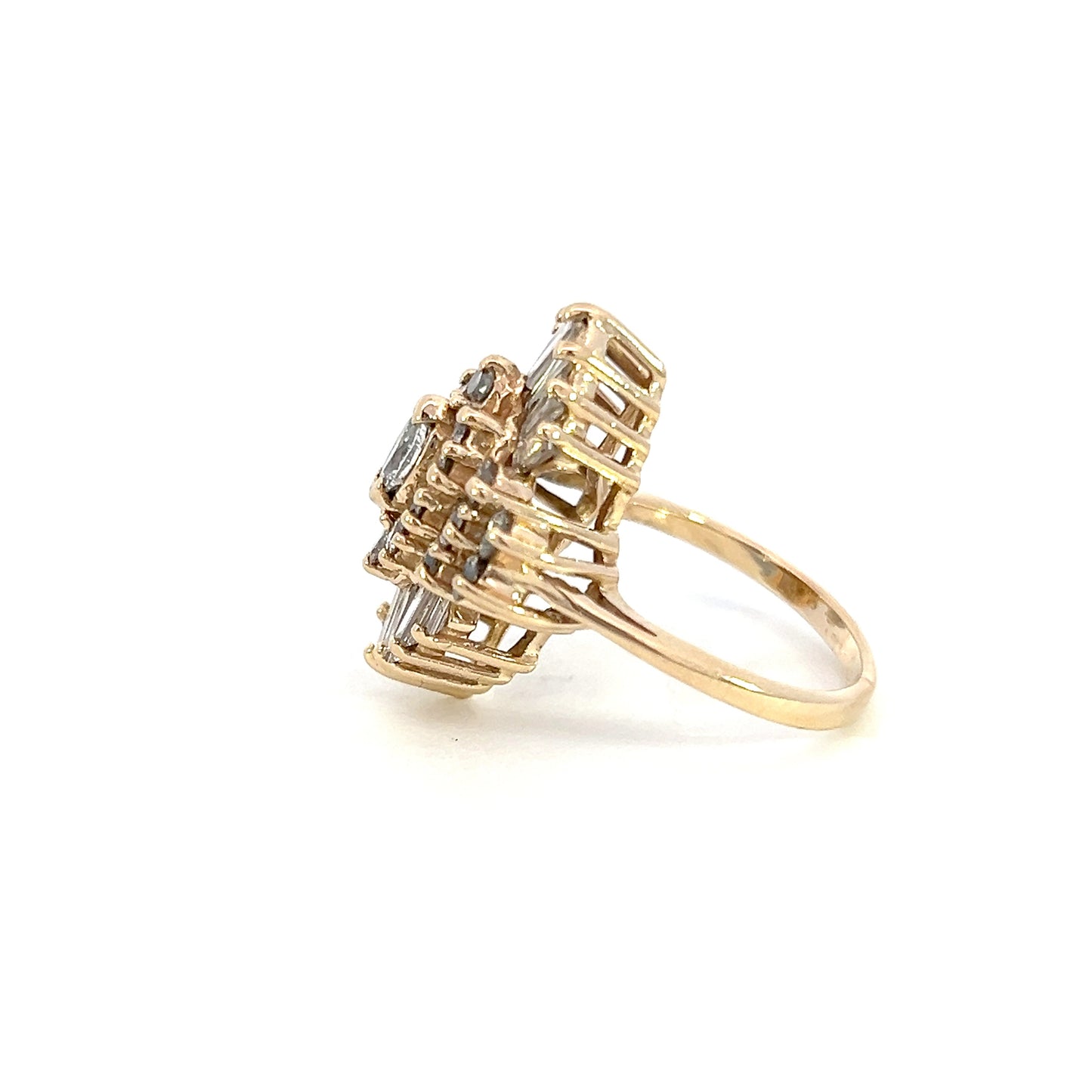 Gold Diamond Statement Ring