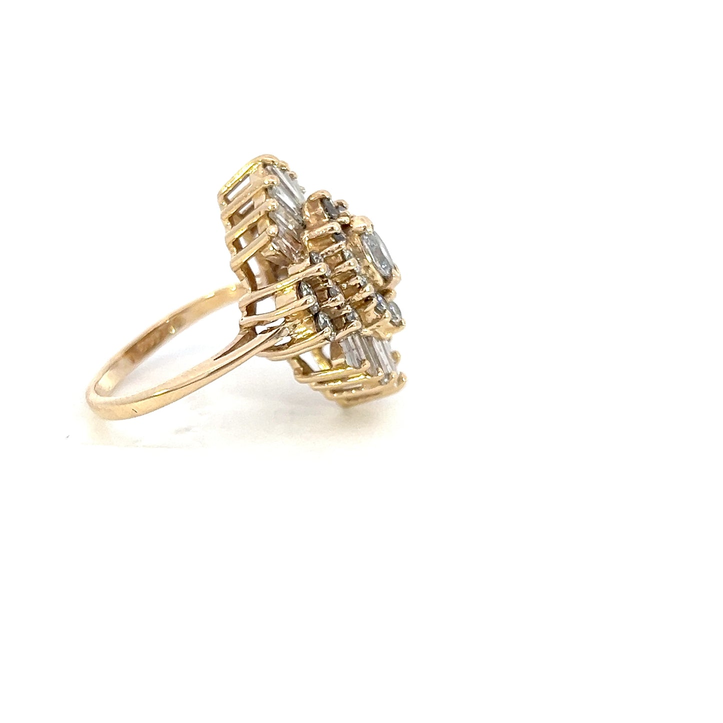 Gold Diamond Statement Ring