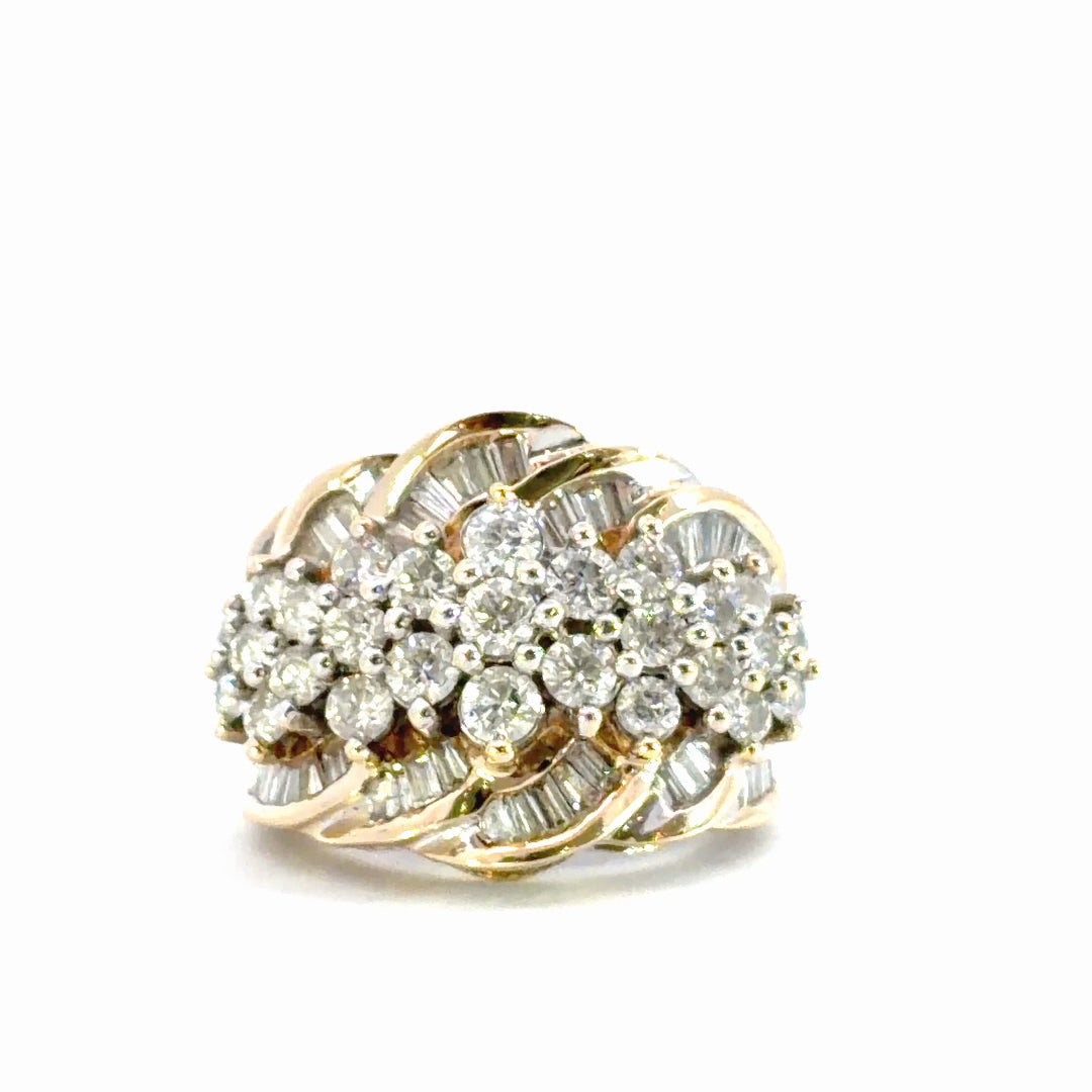 Diamond Cluster Ring