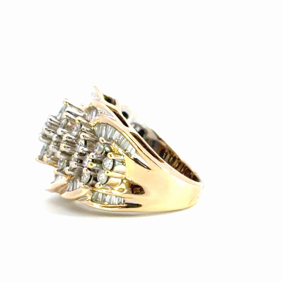 Diamond Cluster Ring