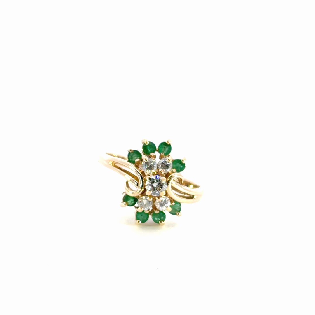 Emerald Cluster Ring