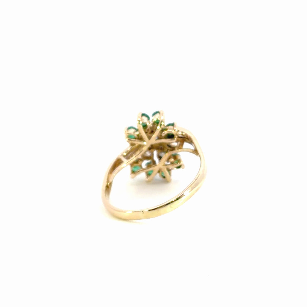 Emerald Cluster Ring
