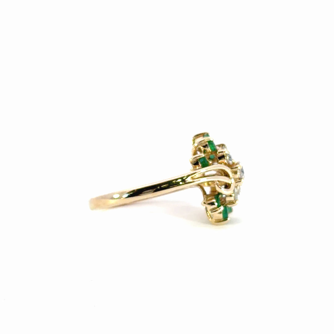 Emerald Cluster Ring