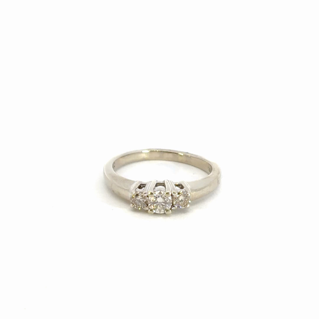 Past, Present, Future Diamond Engagement Ring