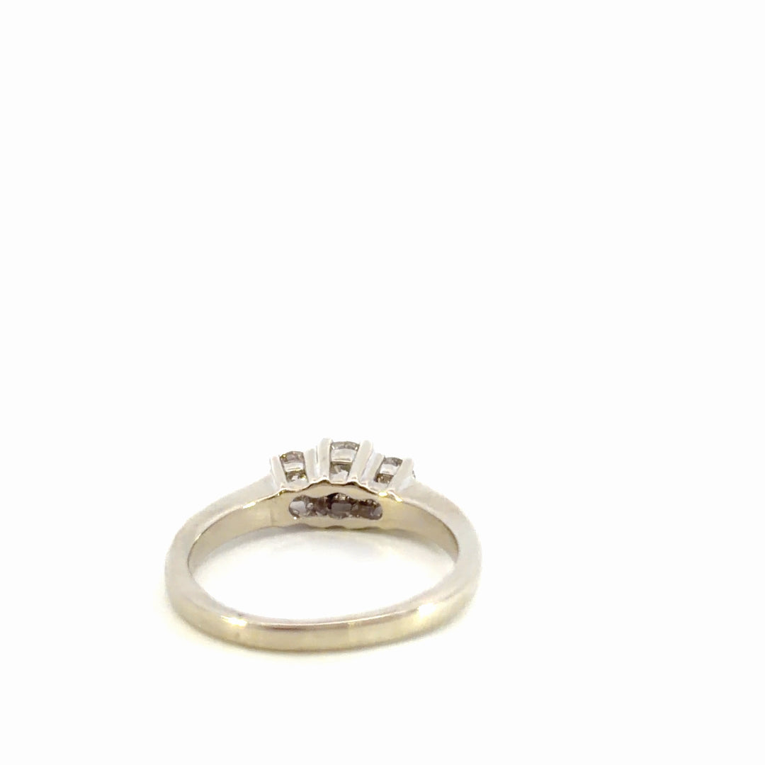 Past, Present, Future Diamond Engagement Ring