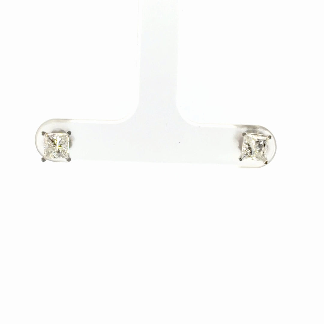 Princess Cut Diamond Earrings